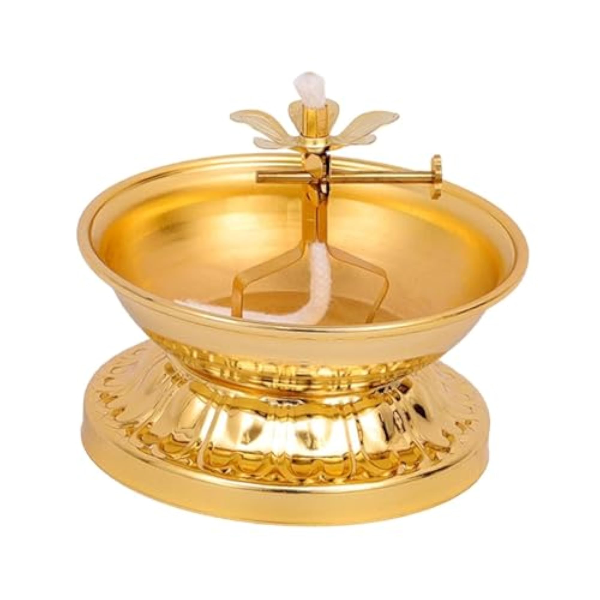 Alloy Ghee Lamp Tea Light Holder for Meditation